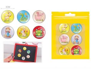 Opakowanie Magnesy zwierzęta 3cm 6szt