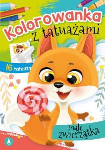 Okładka książki Małe zwierzątka. Kolorowanka z tatuażami