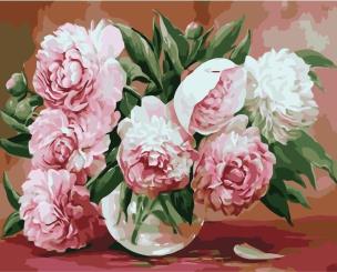 Malowanie po numerach 40x50 Piwonie. Wydawca: Koh-I-Noor. Multiszop.pl Opakowanie Malowanie po numerach 40x50 Piwonie