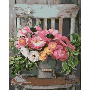 Opakowanie Malowanie po numerach - 40x50cm Bukiet na krześle