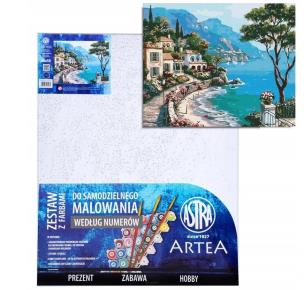 Malowanie po numerach 40x50cm Włoskie wakacje. Wydawca: ASTRA papiernicze. Multiszop.pl Opakowanie Malowanie po numerach 40x50cm Włoskie wakacje