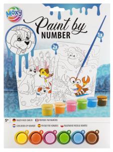 Opakowanie Malowanie po numerach A4 + farbki niebieski