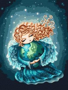 Opakowanie Malowanie po numerach - Anioł ziemi 30x40cm