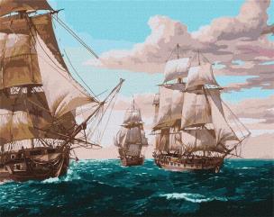 Opakowanie Malowanie po numerach - Białe żagle 40x50cm