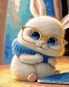 Opakowanie Malowanie po numerach Biały królik