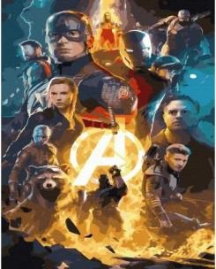 Opakowanie Malowanie po numerach - Bohaterowie 40x50cm