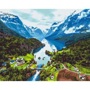 Opakowanie Malowanie po numerach BRUSHME 40x50 cm Alpy