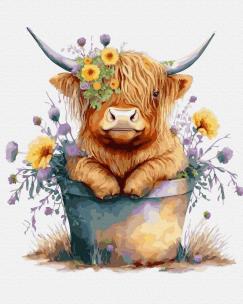 Opakowanie Malowanie po numerach - Byk w stokrotkach 40x50 cm