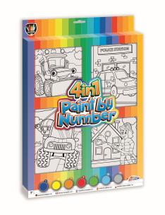 Opakowanie Malowanie po numerach chłopcy 4w1