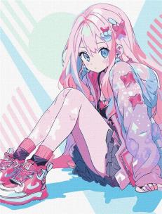 Opakowanie Malowanie po numerach - Czarująca dziewczyna 30x40