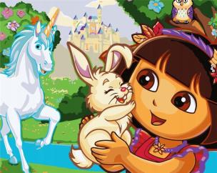 Opakowanie Malowanie po numerach - Dora poznaje świat 40x50cm