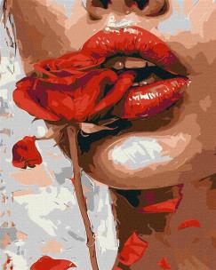 Opakowanie Malowanie po numerach - Dziewczyna z różą 40x50cm