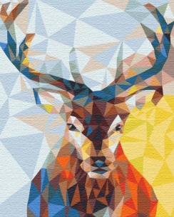 Opakowanie Malowanie po numerach - Geometryczny jeleń 40x50cm