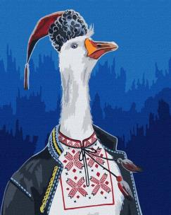 Opakowanie Malowanie po numerach - Gęś w haftowanej 40x50cm