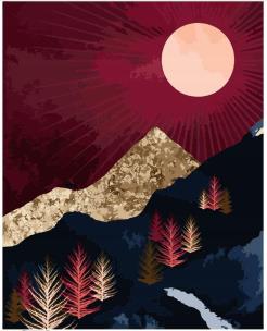 Opakowanie Malowanie po numerach - Głęboka Noc 40x50cm