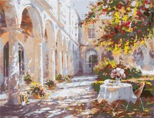 Opakowanie Malowanie po numerach-Hiszpański dziedziniec 40x50