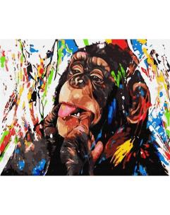 Opakowanie Malowanie po numerach - Jasna małpa 40x50cm