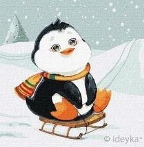 Opakowanie Malowanie po numerach - Jazda zimowa 25x25cm