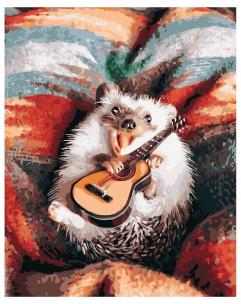 Opakowanie Malowanie po numerach - Jeż z gitarą 40x50cm