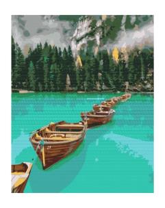 Opakowanie Malowanie po numerach - Kolejka łodzi 40x50cm