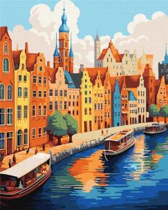 Opakowanie Malowanie po numerach - Kolorowe miasto 40x50cm