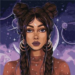 Opakowanie Malowanie po numerach - Kosmiczna dziewczyna