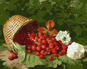 Opakowanie Malowanie po numerach - Koszyk z truskawką 40x50cm