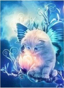 Opakowanie Malowanie po numerach Kotek z kwiatkiem