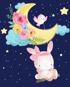 Opakowanie Malowanie po numerach - Króliczek na Księżycu