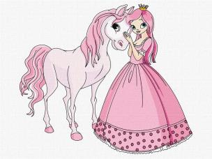 Opakowanie Malowanie po numerach - Księżniczka.. 30x40cm