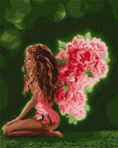 Opakowanie Malowanie po numerach - Kwiatowe skrzydła 40x50