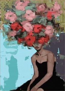 Opakowanie Malowanie po numerach - Kwiatowy hełm 40x50cm