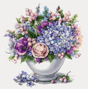 Opakowanie Malowanie po numerach - Kwiatowy mix 3030cm