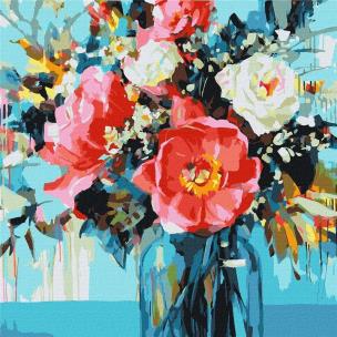 Opakowanie Malowanie po numerach - Kwiaty 40x40cm