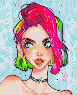 Opakowanie Malowanie po numerach - Lady grunge 40x50cm