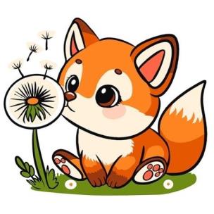 Malowanie po numerach - Lis 25x25cm. Wydawca: Qbee. Multiszop.pl Opakowanie Malowanie po numerach - Lis 25x25cm