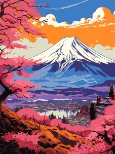 Opakowanie Malowanie po numerach - Magiczne Fuji 30x40cm