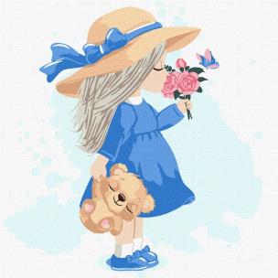 Opakowanie Malowanie po numerach - Mała dziewczynka 30x30cm