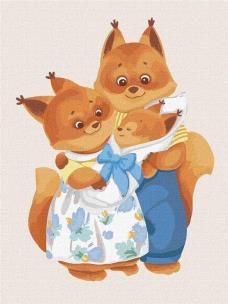 Opakowanie Malowanie po numerach - Mała rodzina.. 30x40cm