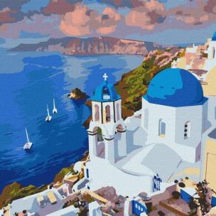Opakowanie Malowanie po numerach - Malownicze Santorini 50x50