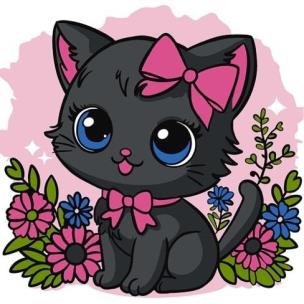 Malowanie po numerach - Mały kotek 25x25cm. Wydawca: Qbee. Multiszop.pl Opakowanie Malowanie po numerach - Mały kotek 25x25cm