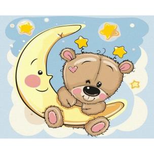 Opakowanie Malowanie po numerach - Miś w ramionach snu 40x50