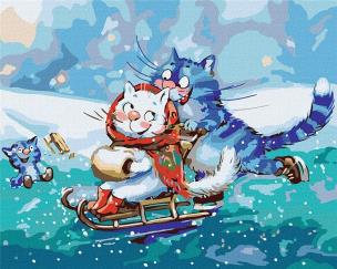 Opakowanie Malowanie po numerach - Na lodowisku 40x50