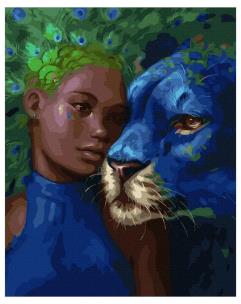 Opakowanie Malowanie po numerach - Niebieska pantera 40x50cm