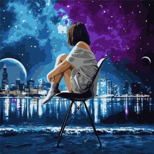 Opakowanie Malowanie po numerach - Nocne myśli 50x50