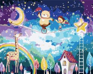 Opakowanie Malowanie po numerach - Nocni akrobaci 40x50cm