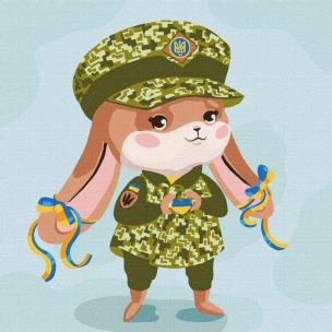 Opakowanie Malowanie po numerach - Obrońca zajączek 30x30cm