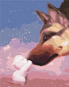 Opakowanie Malowanie po numerach - Odważny przyjaciel 40x50cm