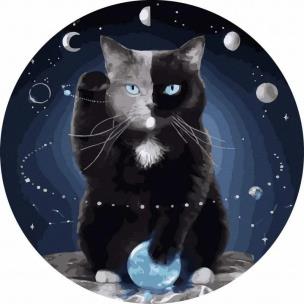 Opakowanie Malowanie po numerach okrągłe - Kot w kosmosie 40