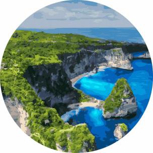 Opakowanie Malowanie po numerach okrągłe - Widok z lotu 40cm